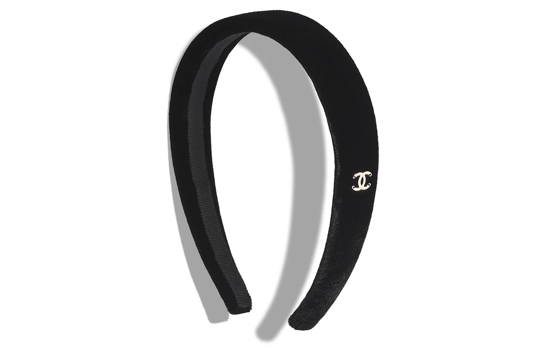 CHANEL Ободок Velvet Headbands Women's Black — фото 4