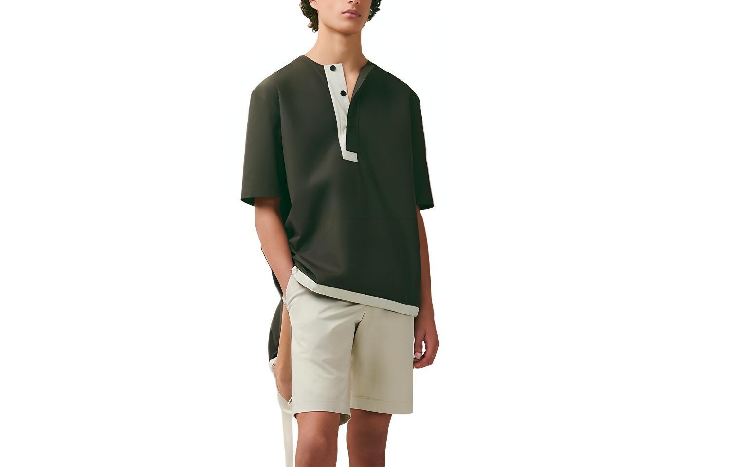 

Футболка мужская хаки Hermes, хаки