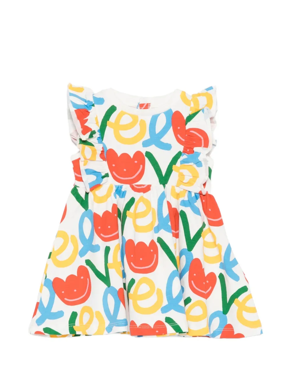 Платье с рюшами Stella McCartney Kids, белый