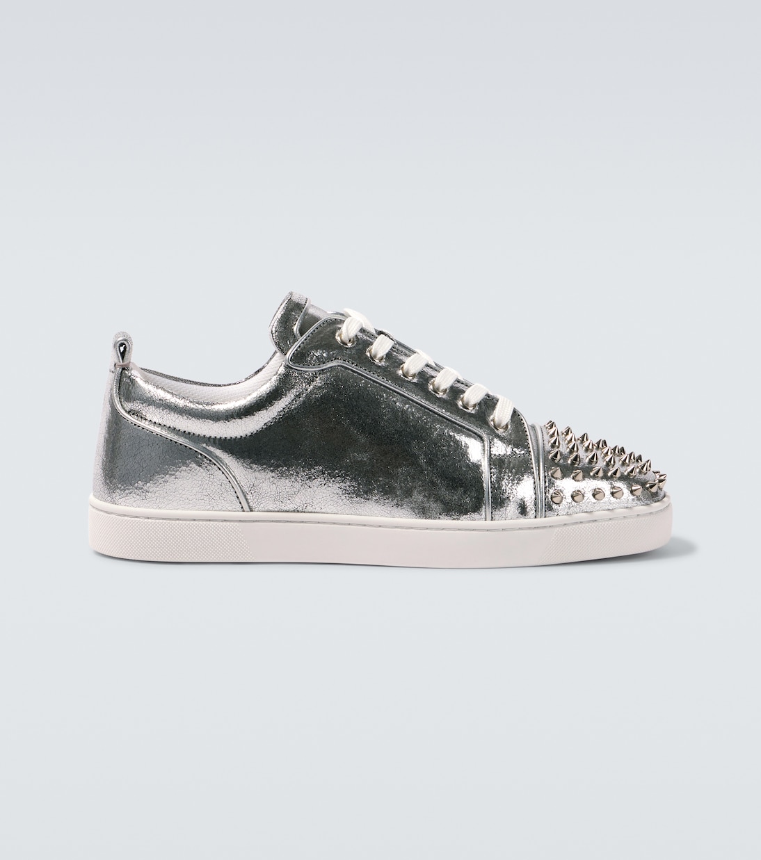 

Louis Junior кожаные кроссовки с металлическим отливом Christian Louboutin, Silver/Sv