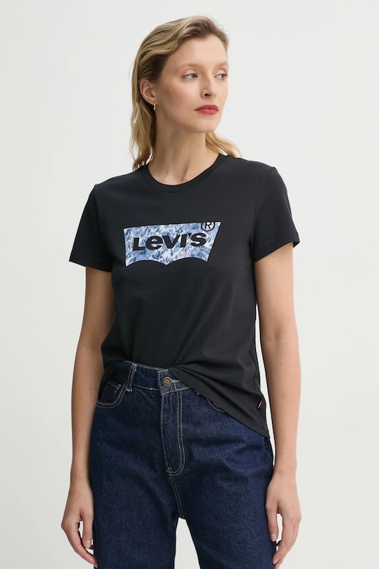 

Хлопковая футболка THE PERFECT TEE Levi'S, черный