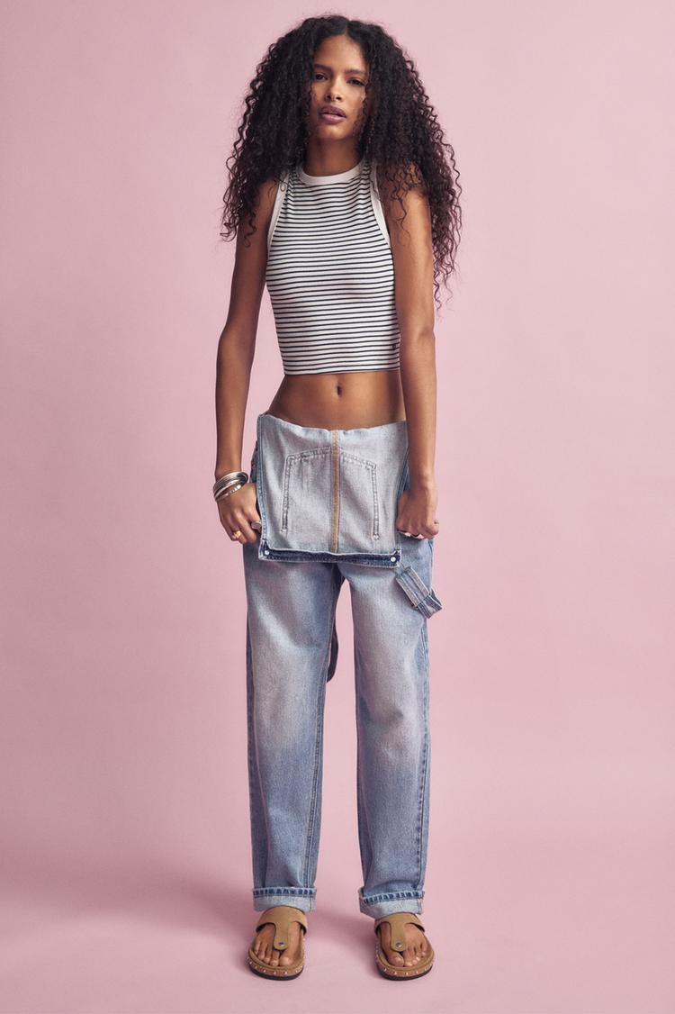

Полосатая майка Pull And Bear, белый