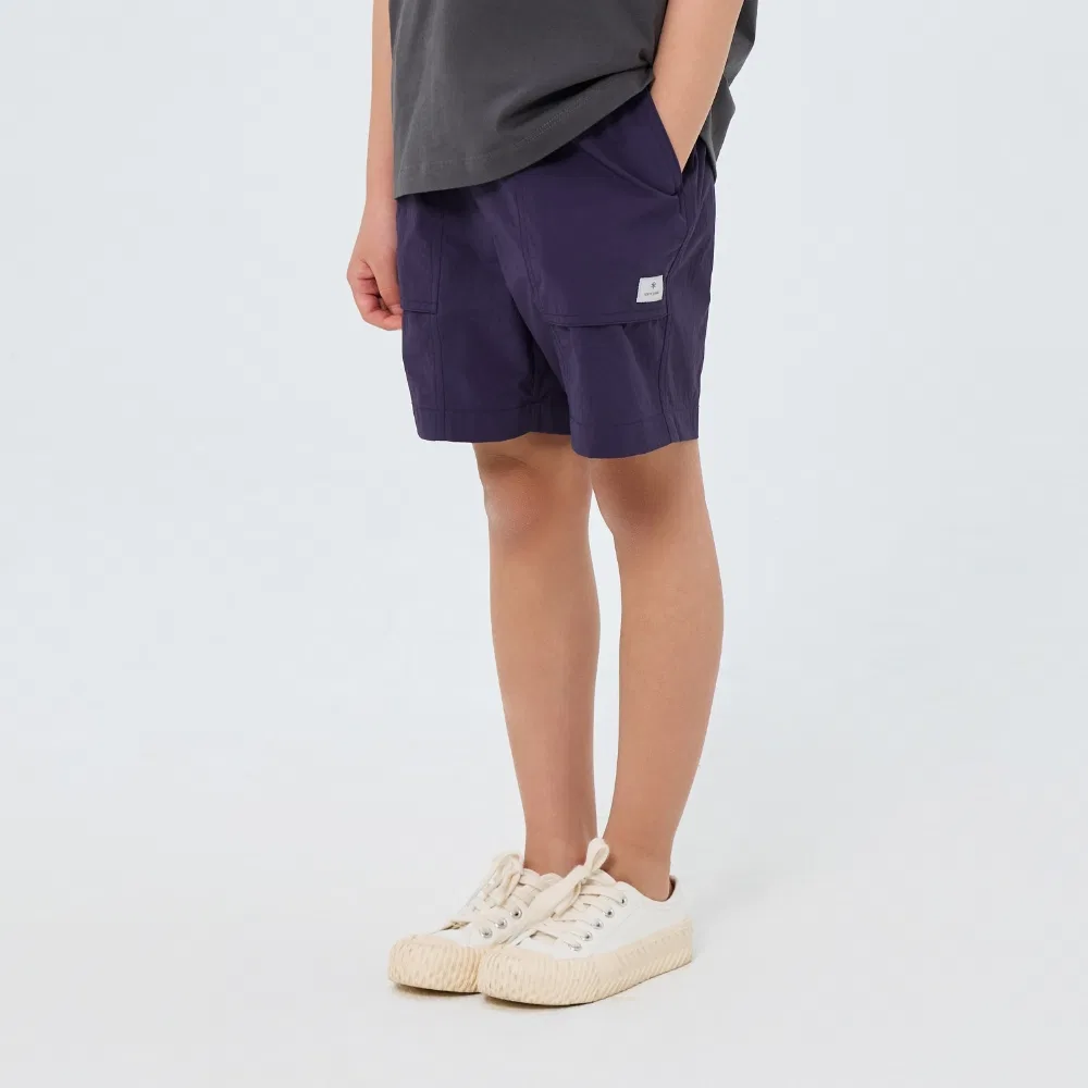 Детские таслановые шорты фиолетовые от Snowpeak Apparel Kids