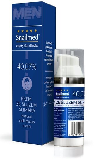 

Крем для лица для мужчин. Крем со слизью улитки Snailmed Unrivaled
