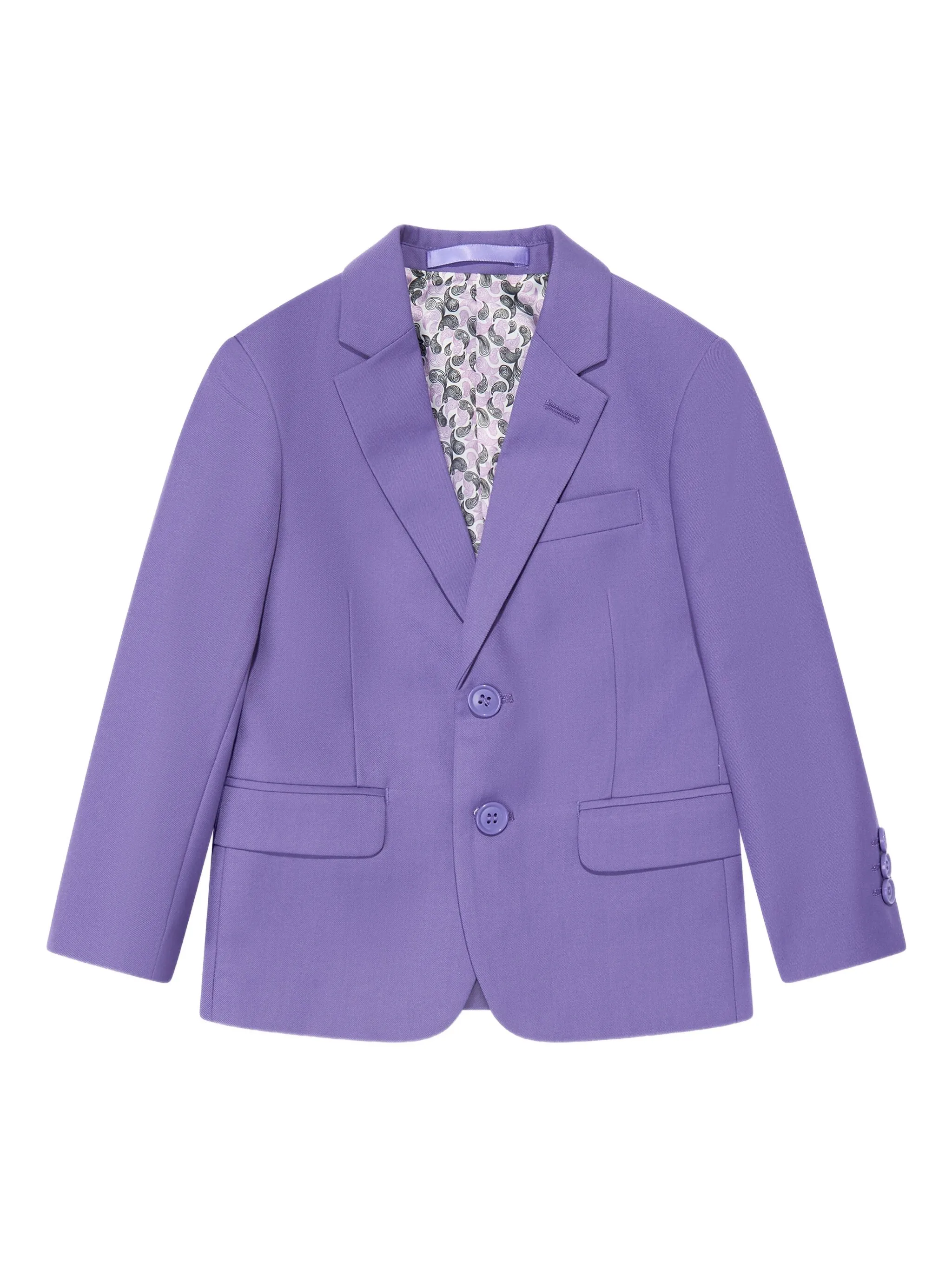 Костюм-тройка с однобортным пиджаком Suitlab Kids, фиолетовый — фото 2