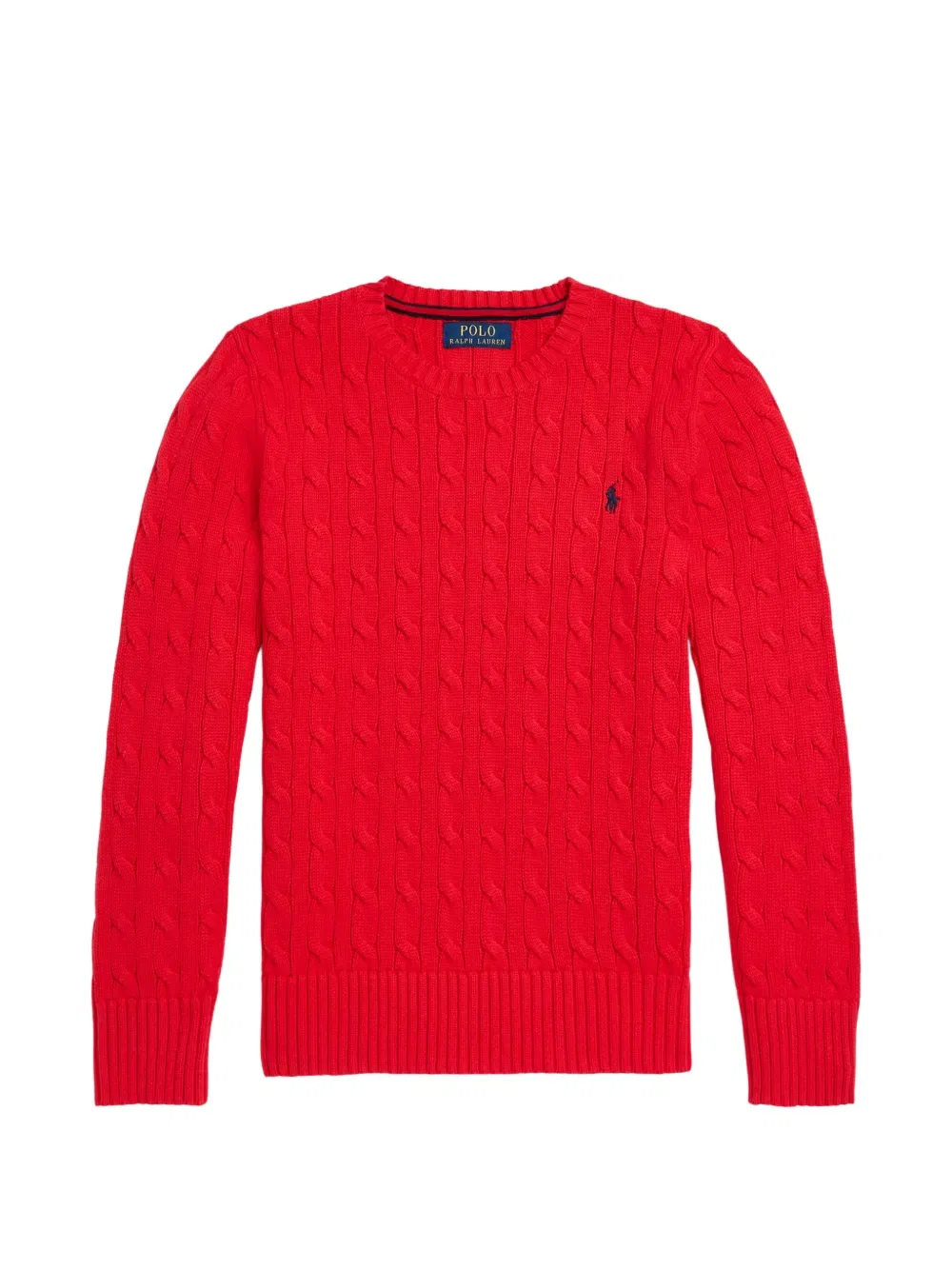 Свитер крупной вязки с вышитым логотипом Polo Ralph Lauren Kids, красный