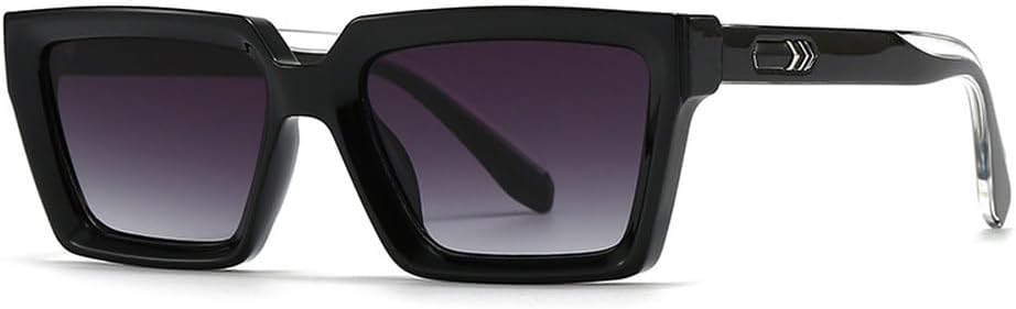 

Модные солнцезащитные очки для женщин, винтажные градиентные очки с защитой от УФ-излучения UV400, модные солнцезащитные очки для мужчин с заклепками MTZJH, Black Gray Gradient