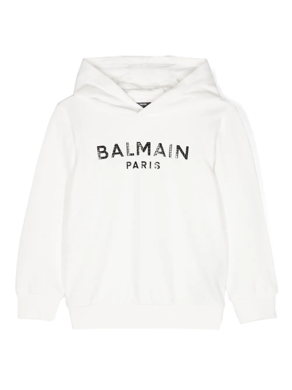 

Худи с логотипом Balmain Kids, белый