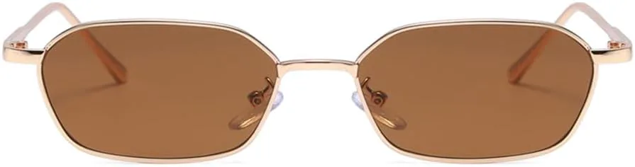 

Солнцезащитные очки UV400 - маленькие, в стиле панк, с металлическим градиентом, для женщин и мужчин, для бега и занятий спортом на открытом воздухе UYPTK, Brown