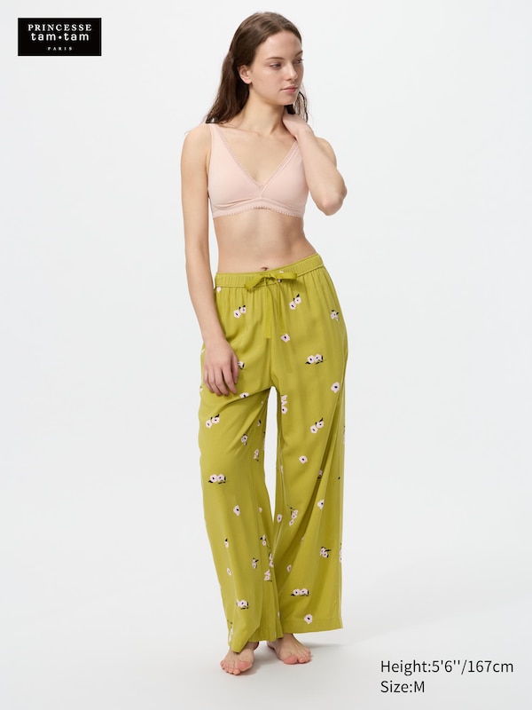 

Длинные брюки из вискозы с принтом Uniqlo, 56 olive