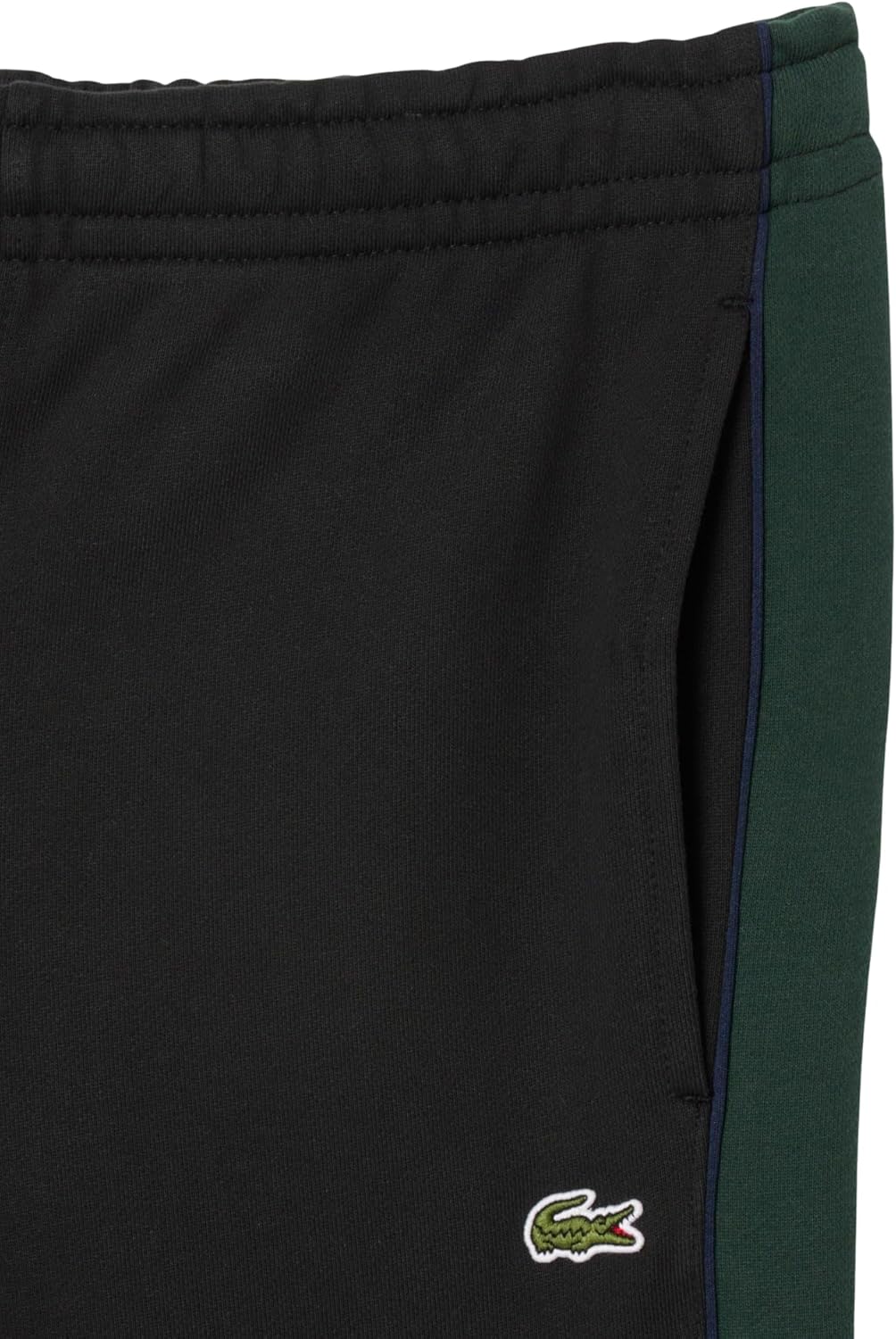 Lacoste мужские флисовые спортивные штаны с зауженным низом, Black/Lapland/Sinople — фото 2