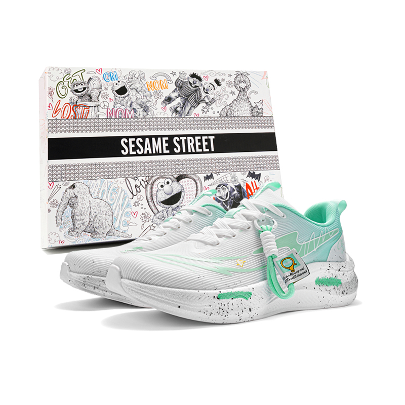 

SESAME STREET Низкие беговые кроссовки унисекс Aurora White Green с карбоновой пластиной, цвет Aurora White Green[Upgraded-Carbon Plate]