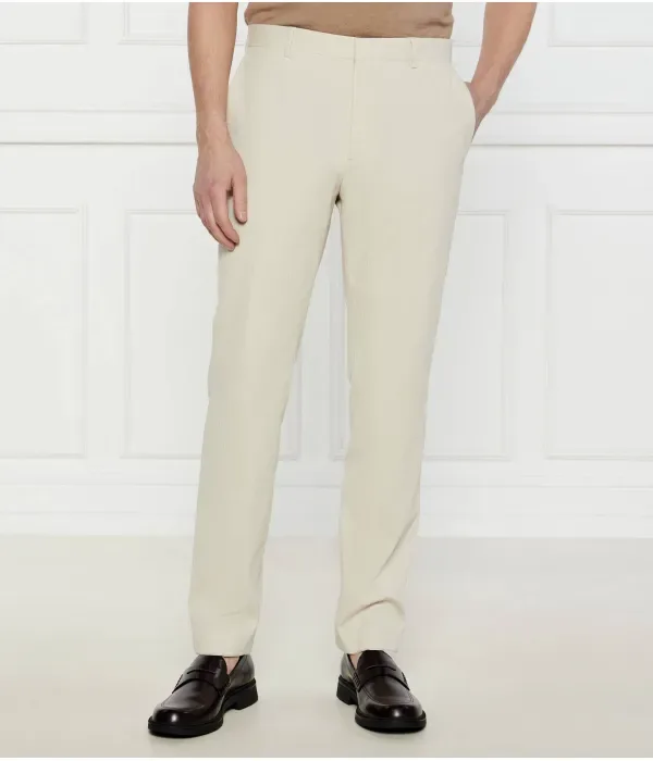 Брюки-Чиносы из жатой ткани regular fit Calvin Klein, кремовый — фото 3