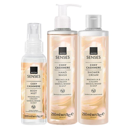 

AVON, Senses Cosy Cashmere, набор косметики, 3 шт.