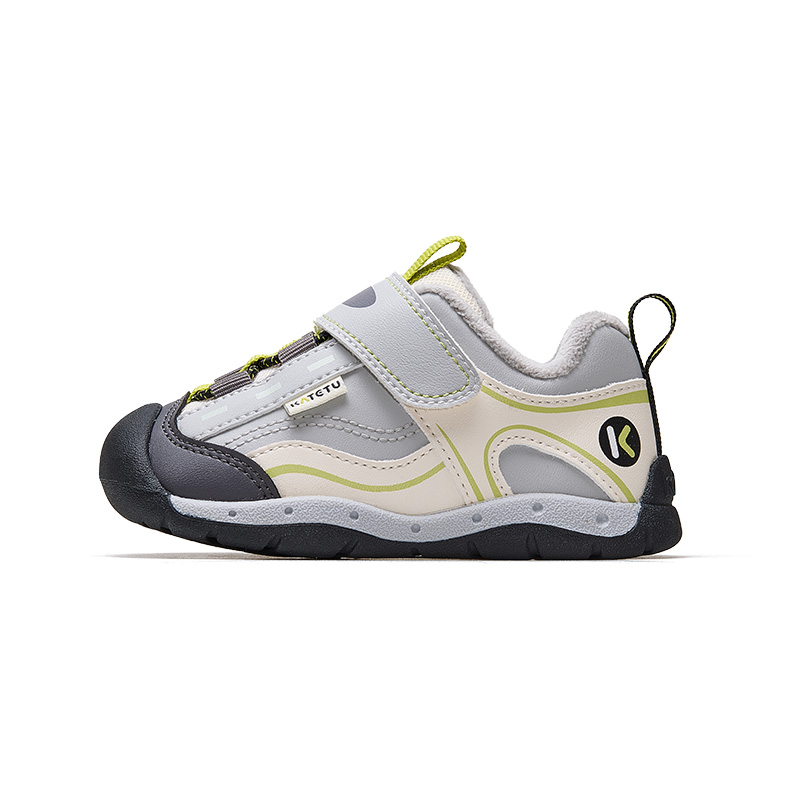 

Скользоустойчивая обувь для малышей на осень и зиму KATETU, серый белый черный (winter fleece-lined)