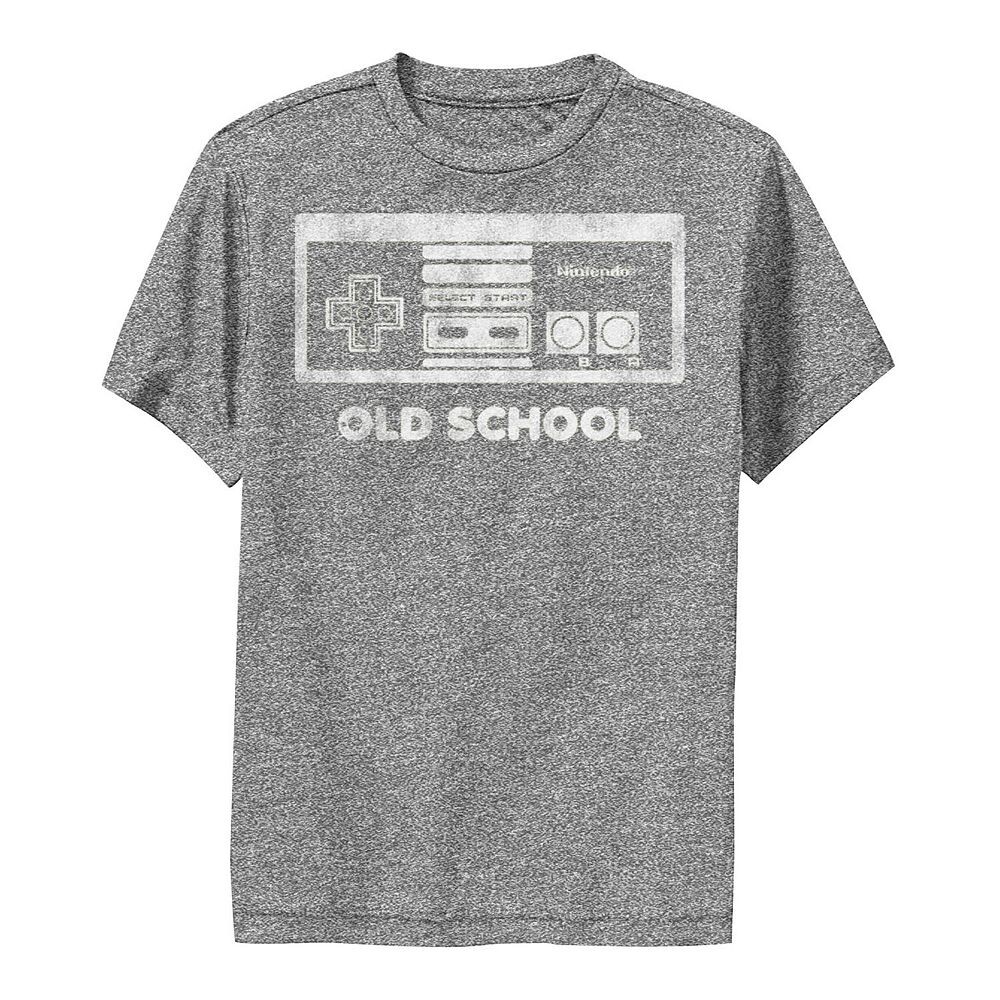 

Золотая футболка Old School для мальчиков 8–20 лет с контроллером Nintendo NES Licensed Character, цвет Charcoal Heather