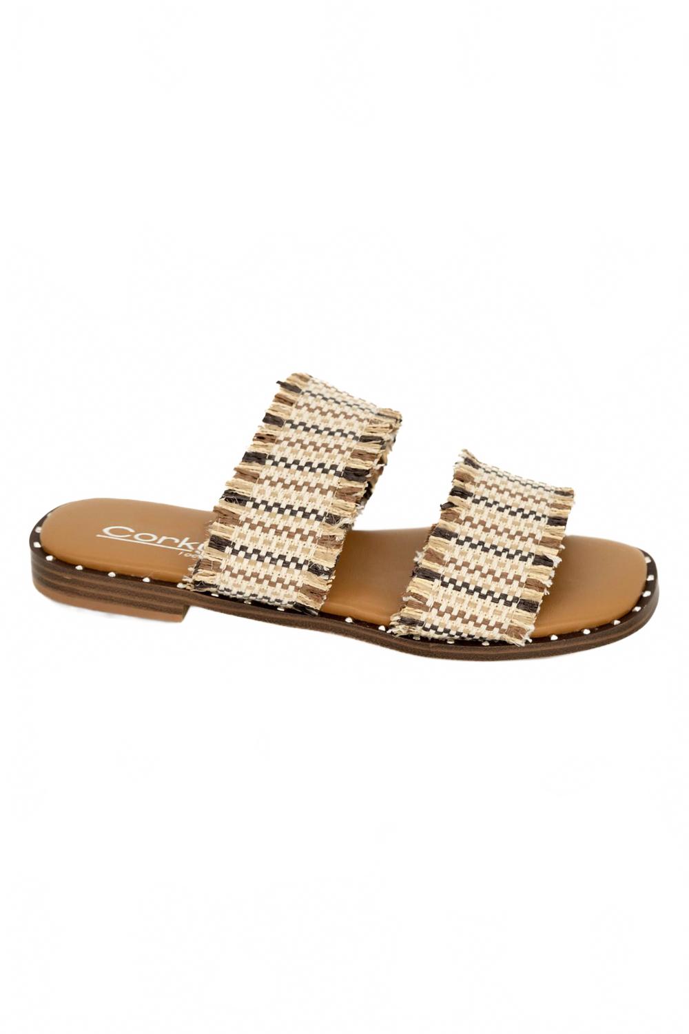 Женские сандалии Afrayed Of What в бежевом цвете Corkys Footwear — фото 2