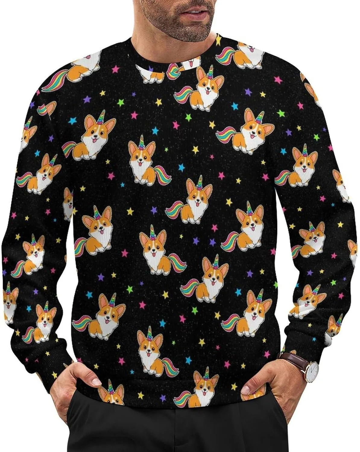 

Мужской свитер-пуловер Casual легкий вязаный VAFZASC