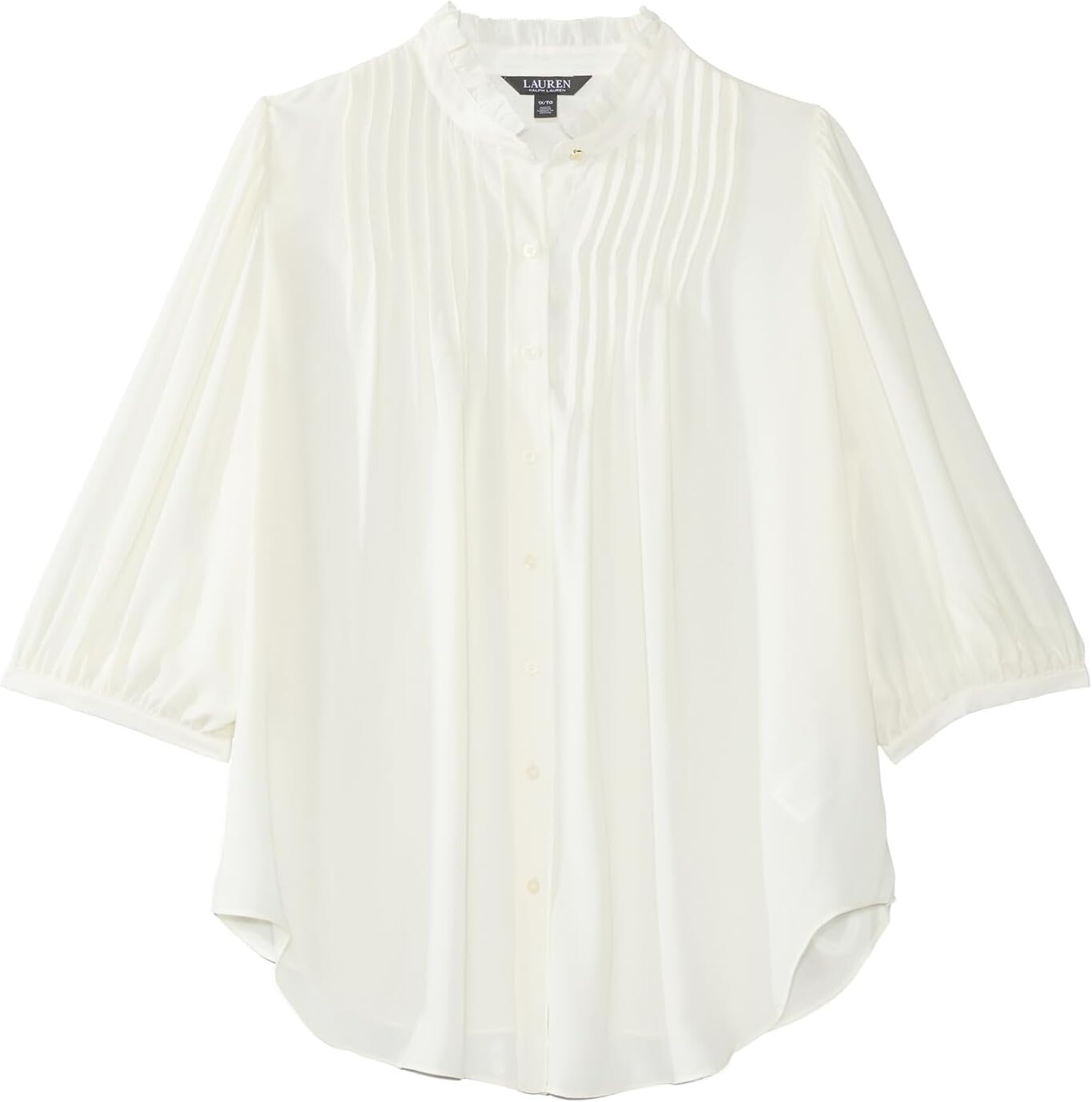 

Блуза LAUREN Ralph Lauren Plus Size Pleated Georgette Blouse, цвет Mascarpone Cream