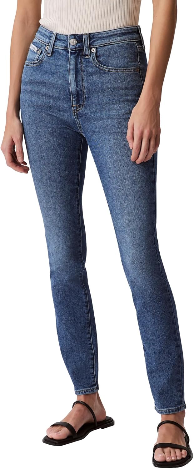 

Женские джинсы Calvin Klein Skinny Fit с высокой талией, Blue Jay