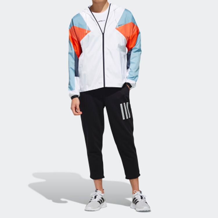 Куртка мужская белая/Legend Ink Blue Adidas Neo, белый/синий — фото 3