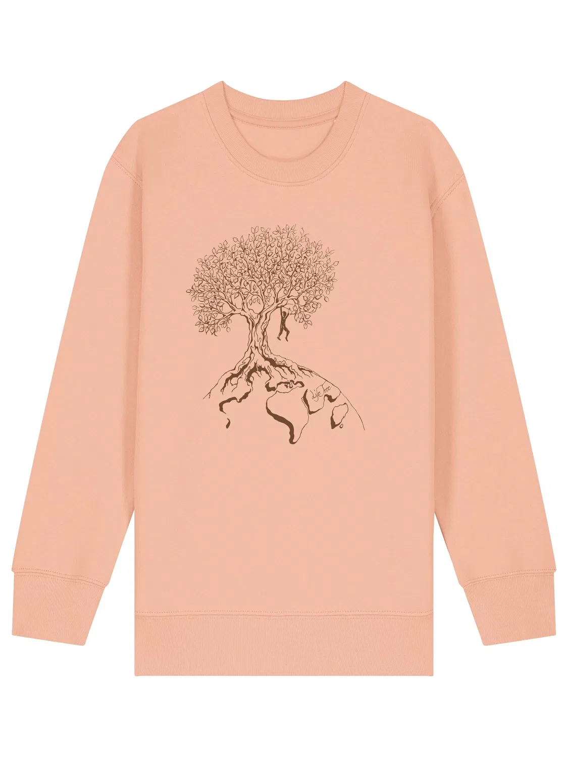 Толстовка 'Organic Fairwear Sweater Kids Unisex Hanging On' (Органический свитер Fairwear для детей унисекс, с надписью 'Hanging On') Life-Tree, Peach