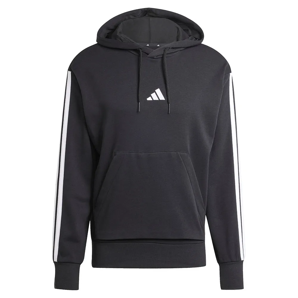 Худи adidas Essentials 3 Stripes French Terry, черный — фото 3