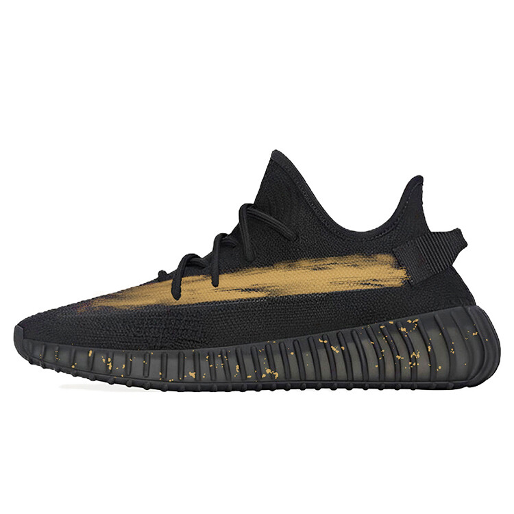Кроссовки adidas originals Yeezy Boost 350 V2 Lifestyle Shoes Unisex Low-top Black/gold, черный