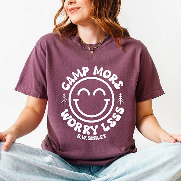 

Футболка SWSmiley camp more worry less smiley face garment dyed Simply Sage Market, Berry, Зеленый, Футболка SWSmiley camp more worry less smiley face garment dyed Simply Sage Market, Berry