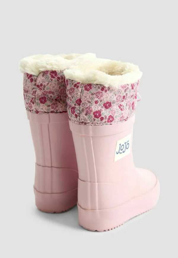 Резиновые сапоги на шнуровке стандартного кроя Jojo Maman Bébé, Pale Pink — фото 4