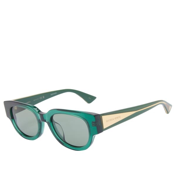 

Треугольные солнцезащитные очки Bottega Veneta Eyewear, зеленый