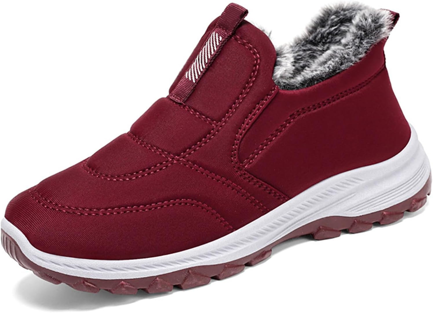 

Женские зимние ботинки для снега и мужчин Женские зимние теплые ботинки с меховой подкладкой, ботинки на щиколотку, без шнурков, для улицы, противоскользящие (Серые - Мужские, Женские 9/Мужские 8.5) Cpmbfdc