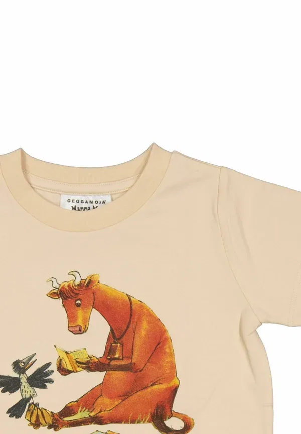 Футболка Mamma mu classic print t-shirt Geggamoja, бежевый — фото 3