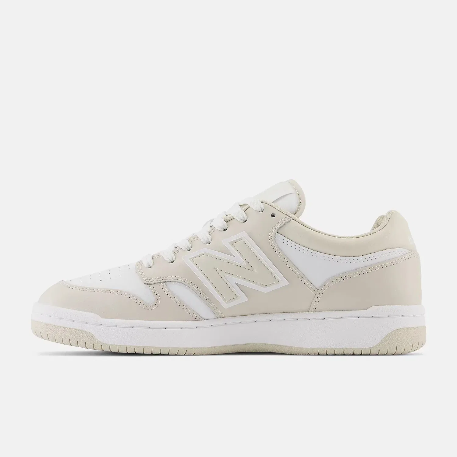 Мужские кроссовки New Balance 480 BB480LBB, кожаные, в стиле Lifestyle, RHS7288, бежевый — фото 3
