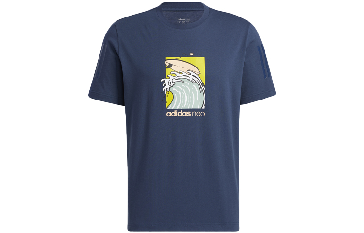 

Adidas Neo Футболка мужская темно-синяя, Синий, Adidas Neo Футболка мужская темно-синяя