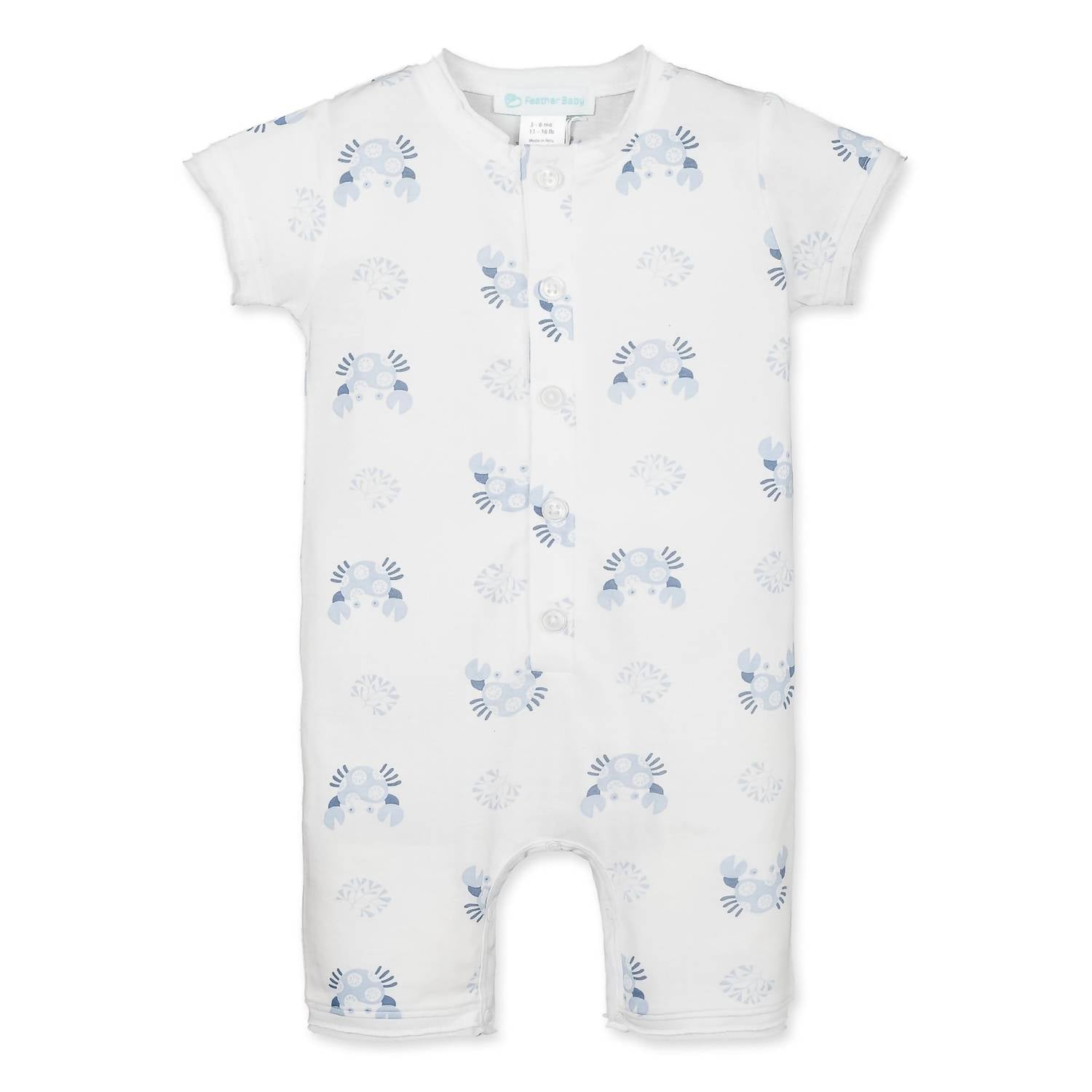 

Белый комбинезон Baby's с принтом краба Feather Baby