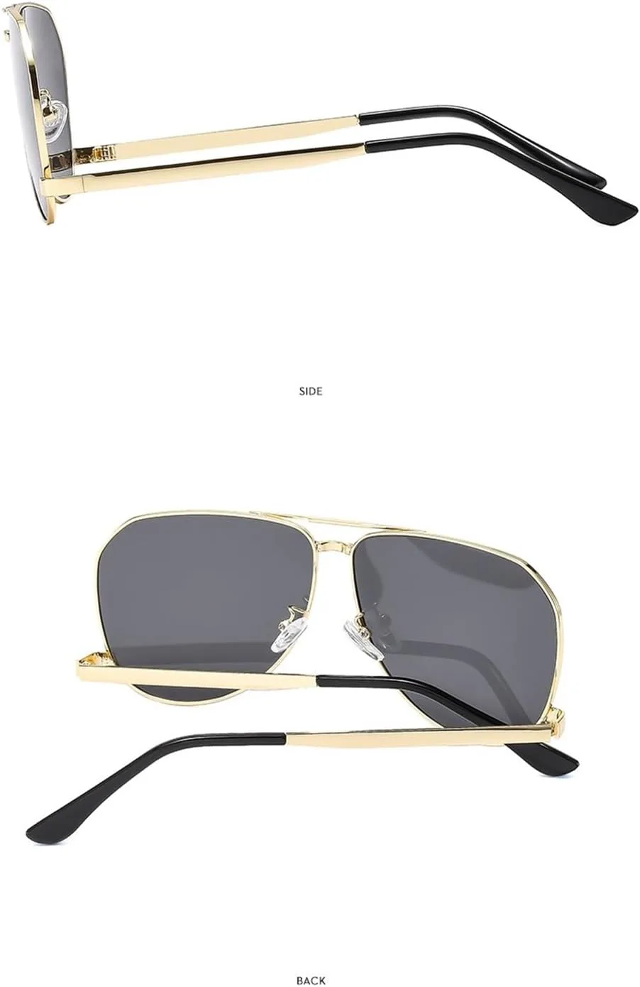 

Женские солнцезащитные очки в крупной металлической оправе для отдыха на природе и отпуска, мужские солнцезащитные очки для шопинга и поездок на работу Generic, Black