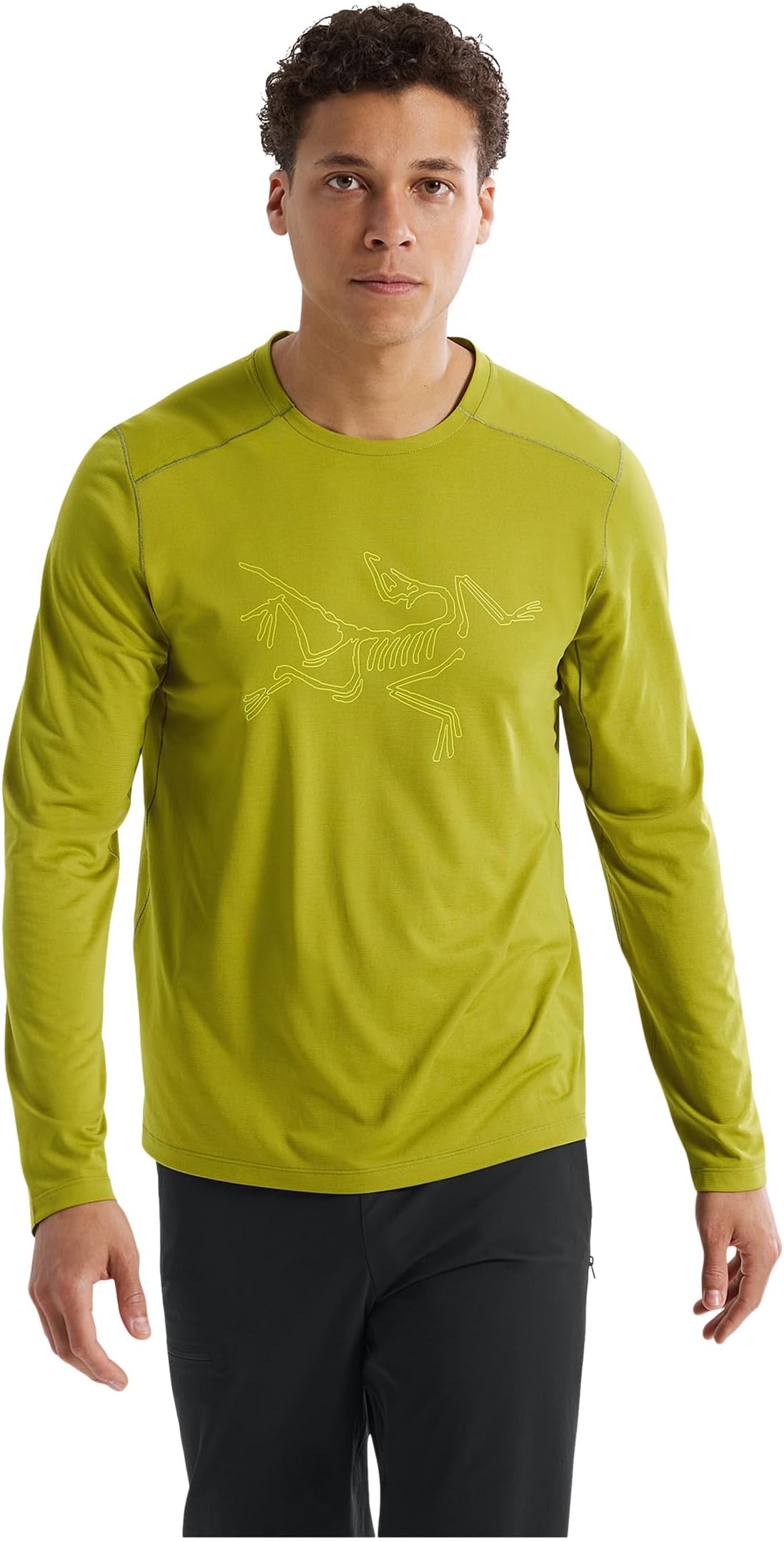 

Лонгслив Arc'teryx Cormac Logo Long Sleeve, цвет Olive Moss/Euphoria