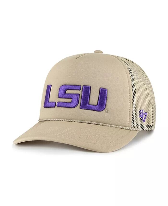 

Мужская кепка цвета хаки LSU Tigers из пенопласта с сетчатой ​​передней частью Trucker Snapback '47 Brand, коричневый