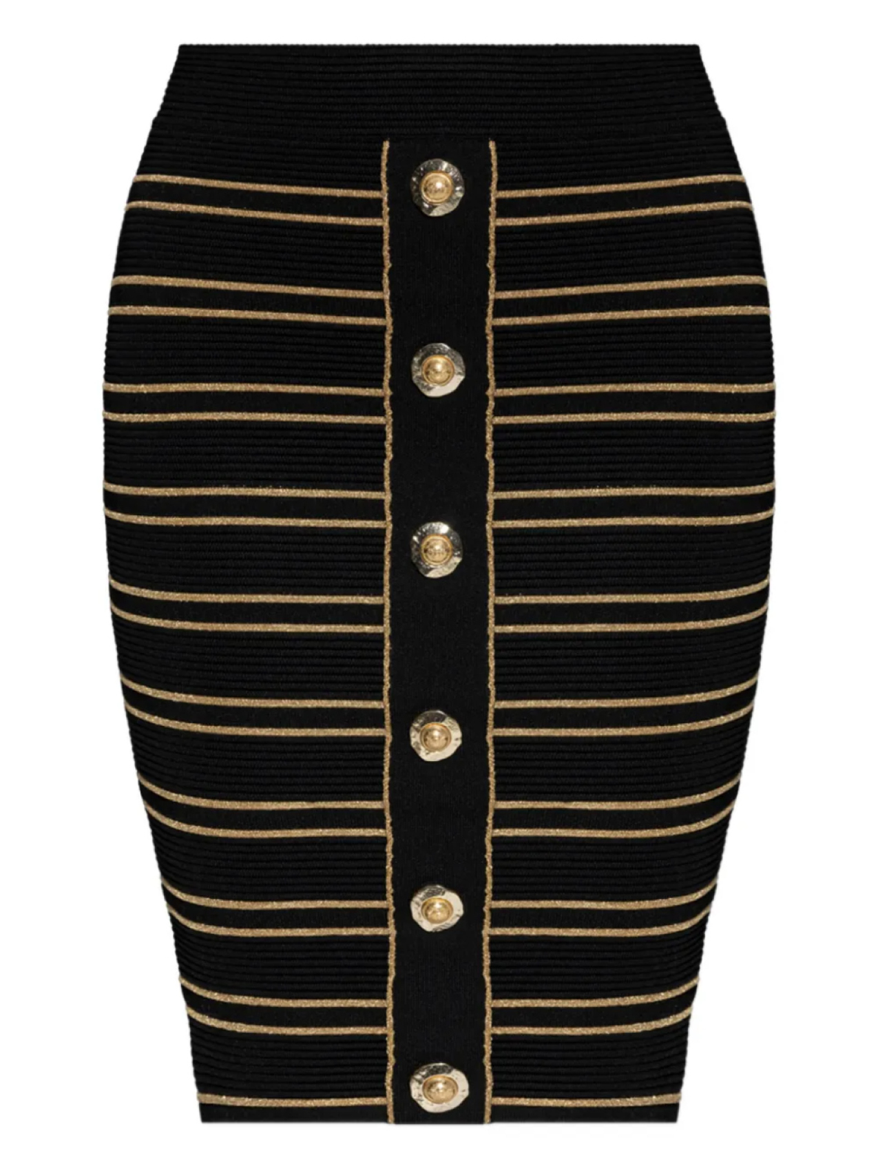 

Юбка-карандаш в полоску Balmain, черный