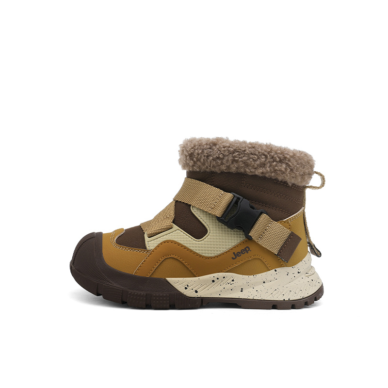 

Jeep Синтетические кожаные противоскользящие противоударные износостойкие утепленные полувысокие детские снегоступы для подростков