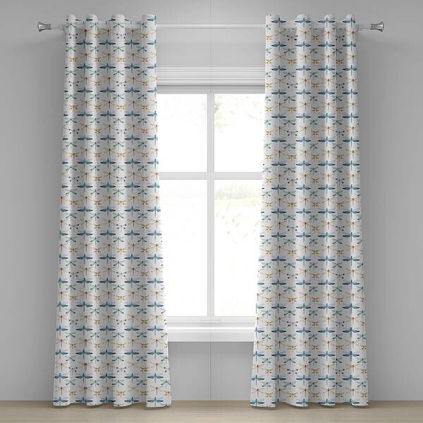 

Занавеска с люверсами Abakuhaus Dragonfly 2 шт, 280x260x0,5 см цвет orange blue