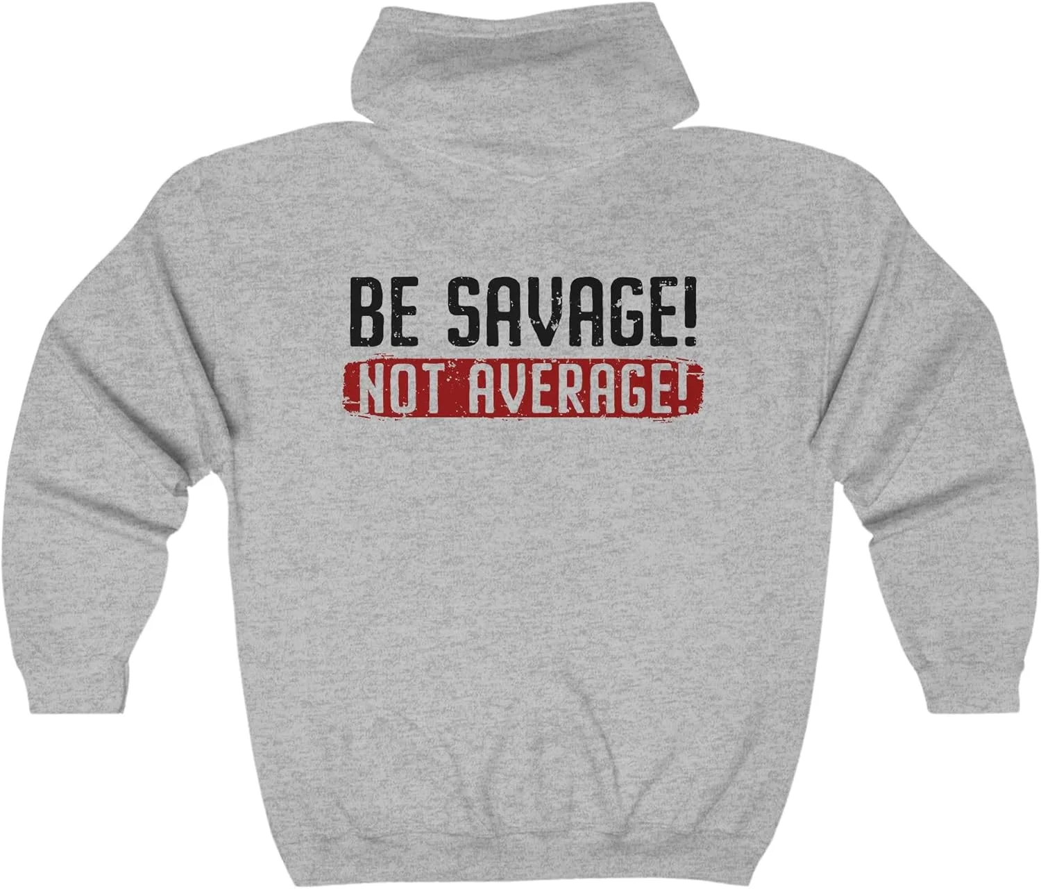 Толстовка с полной застежкой-молнией Savage Not Average Fitness Goals — фото 2