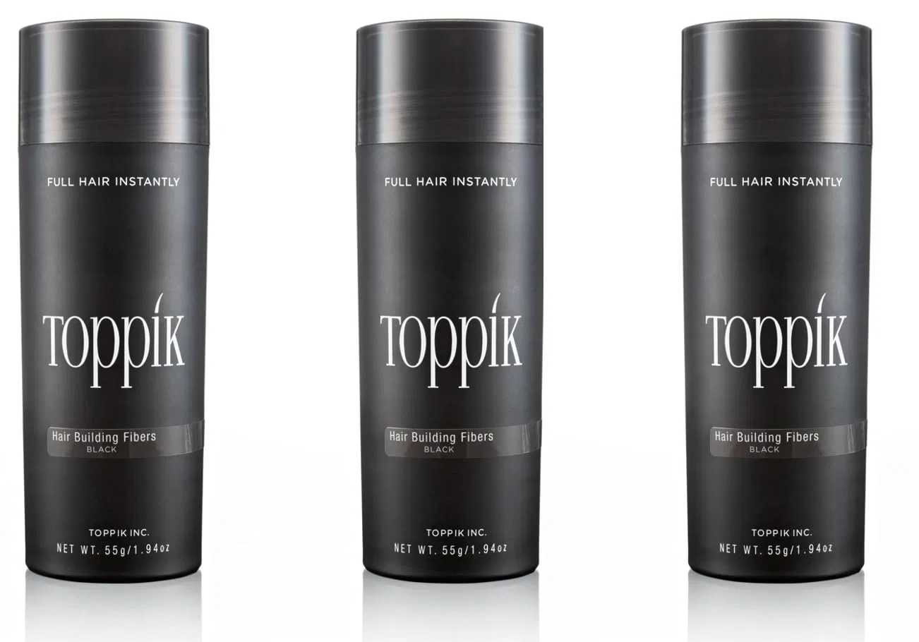 Набор из 3 загустителей для волос TOPPIK 55 г, черный Toppik
