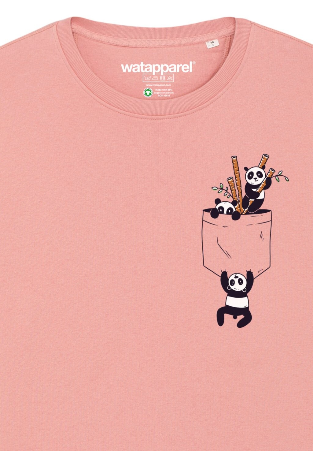 

Толстовка POCKET PANDAS watapparel, светло-розовый