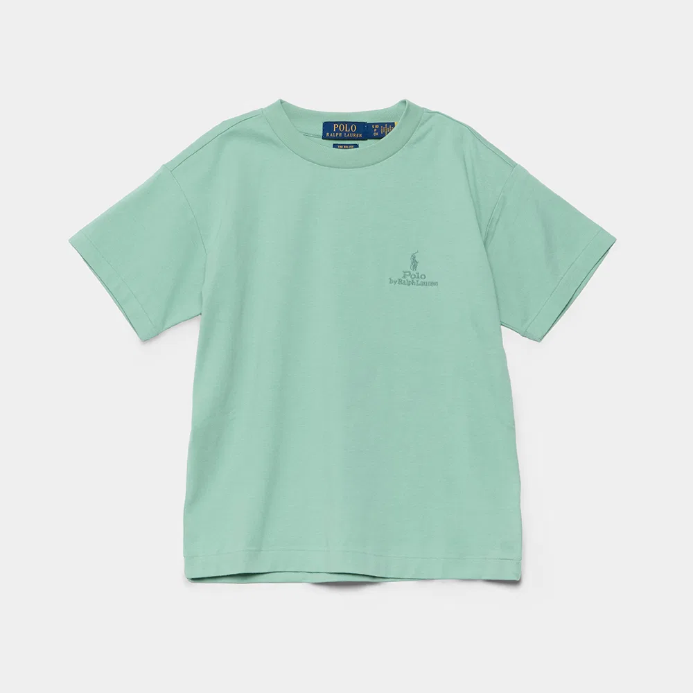 Детская футболка оверсайз из хлопка зелёная от Polo Ralph Lauren Children