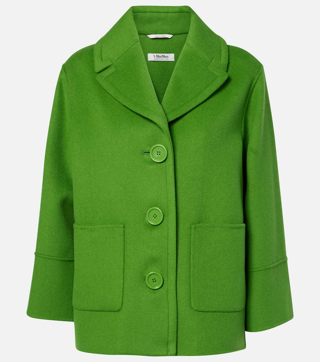 

Куртка из шерсти Виндзор Лоден S Max Mara, зеленый