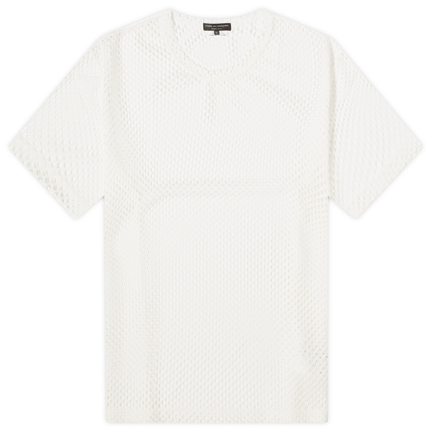 

Футболка Comme Des Garçons Homme Plus Poly Mesh T-Shirt, цвет Off White