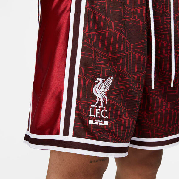 Шорты lebron x liverpool f.c. dna+ 8" basketball shorts 'burgundy' Nike, бургундия — фото 3