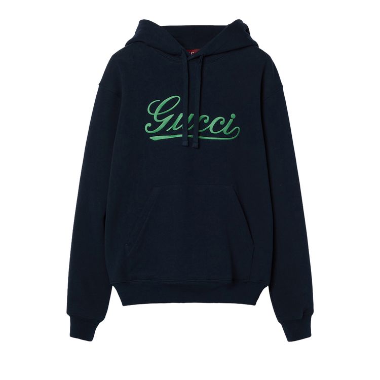 

Худи Gucci Script Logo Hoodie 'Navy', синий